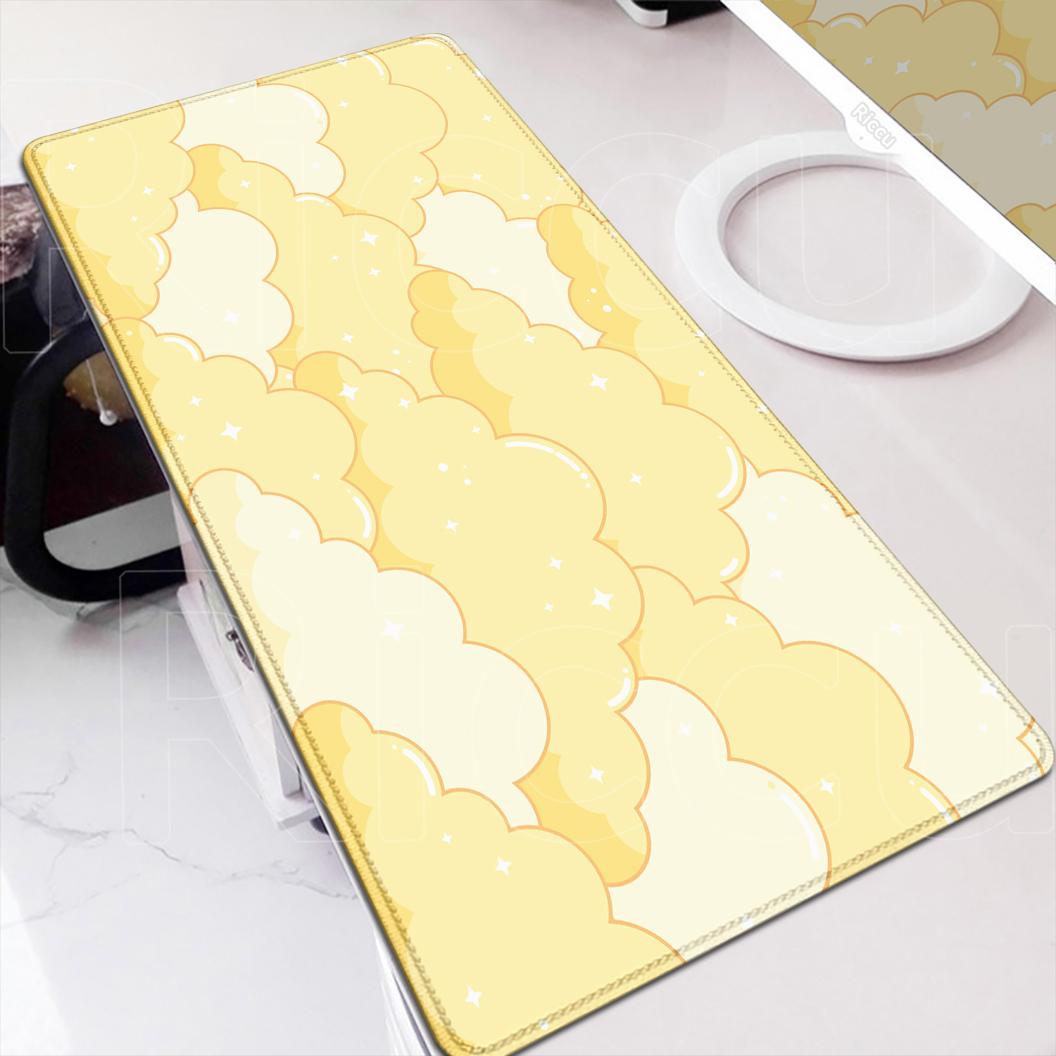 Pc Gaming Yellow - Sarı Bulut Mouse Pad Oyun Mousepad