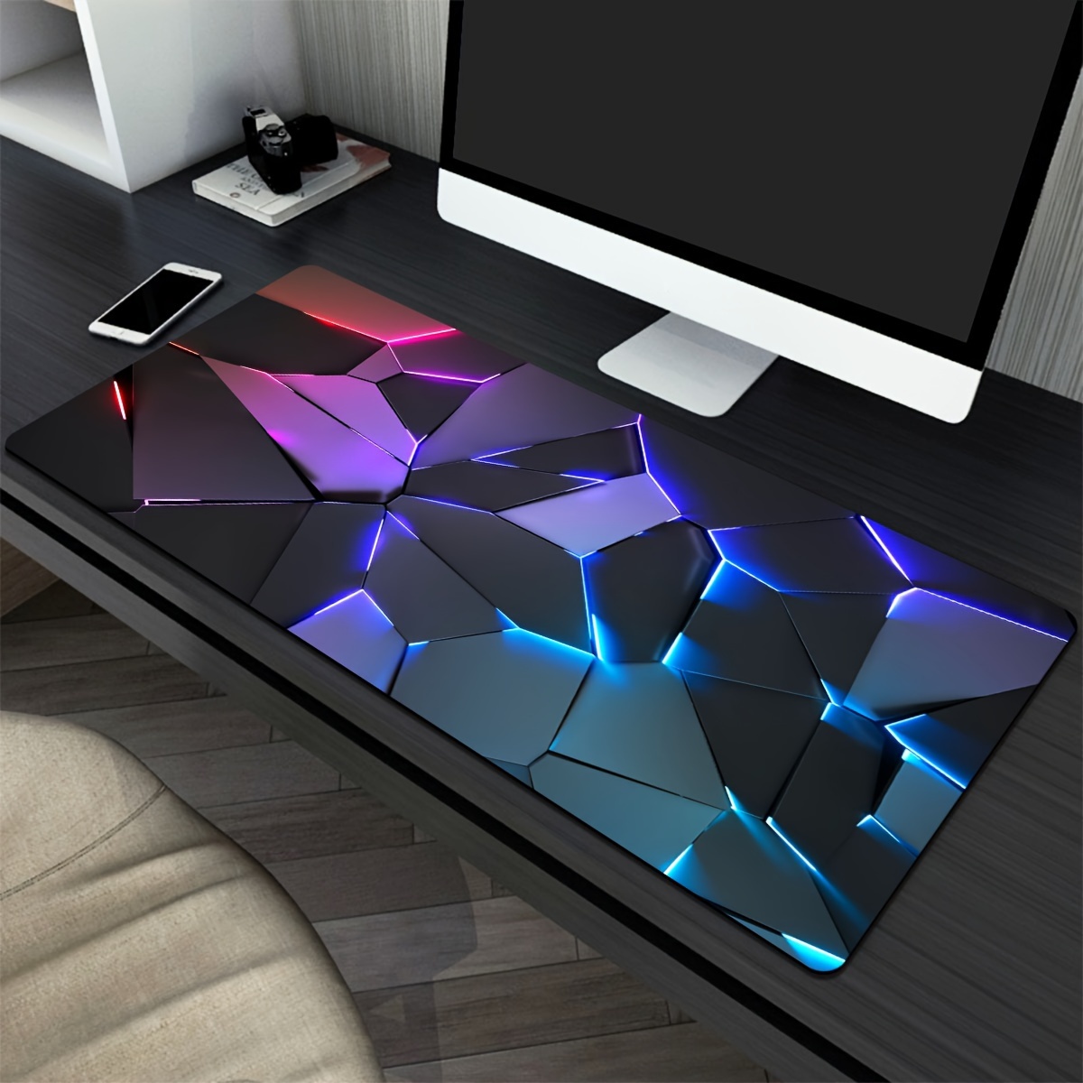 Rgb Keyboard Wrist Rest - Line Geometry RGB Mouse pad büyük