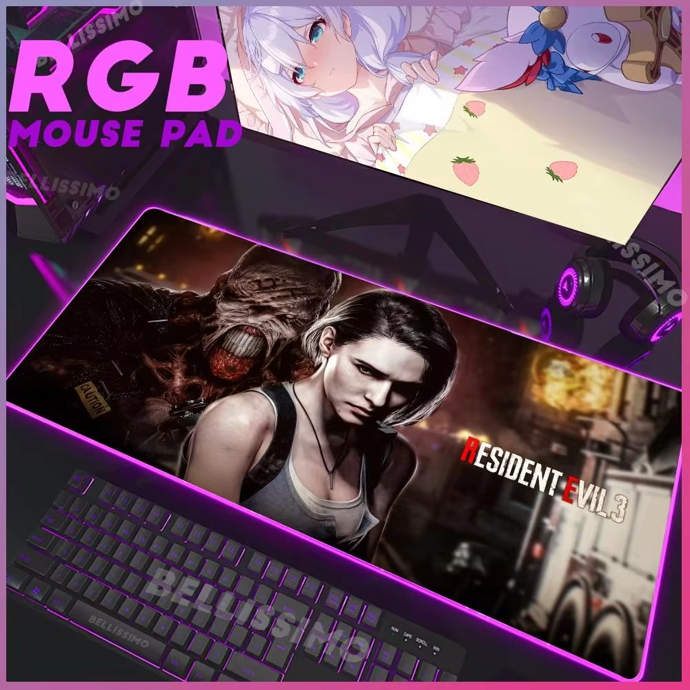 Rgb Keyboard Wrist Rest - R_resident E_evil Serisi RGB Oyun Mousepad'i