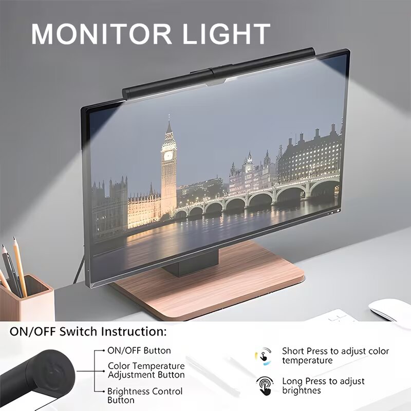 Pc Gaming Yellow - RGB LED Monitör Işık Şeridi Kademesiz