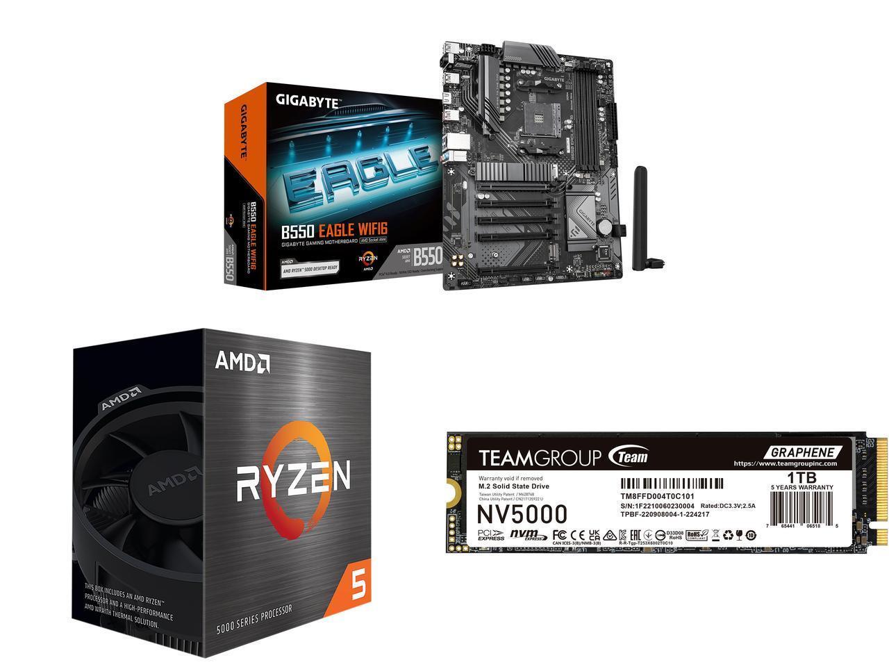 Pc Gaming Amd Ryzen 5 - GIGABYTE B550 EAGLE WIFI6 Anakart, AMD