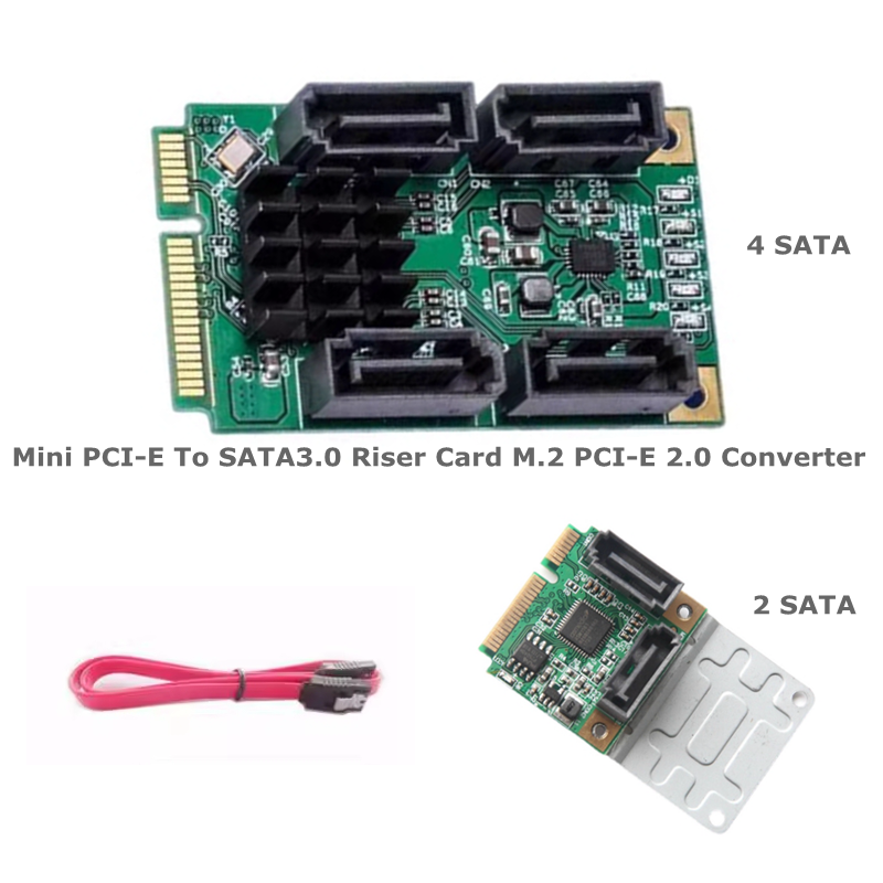 Pcie Riser Cable - Mini PCI-E'den SATA3.0'a Yükseltici Kart M.2