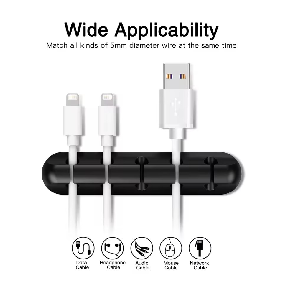 Desk Cable Organizer - Silikon USB Kablo Düzenleyici USB Şarj