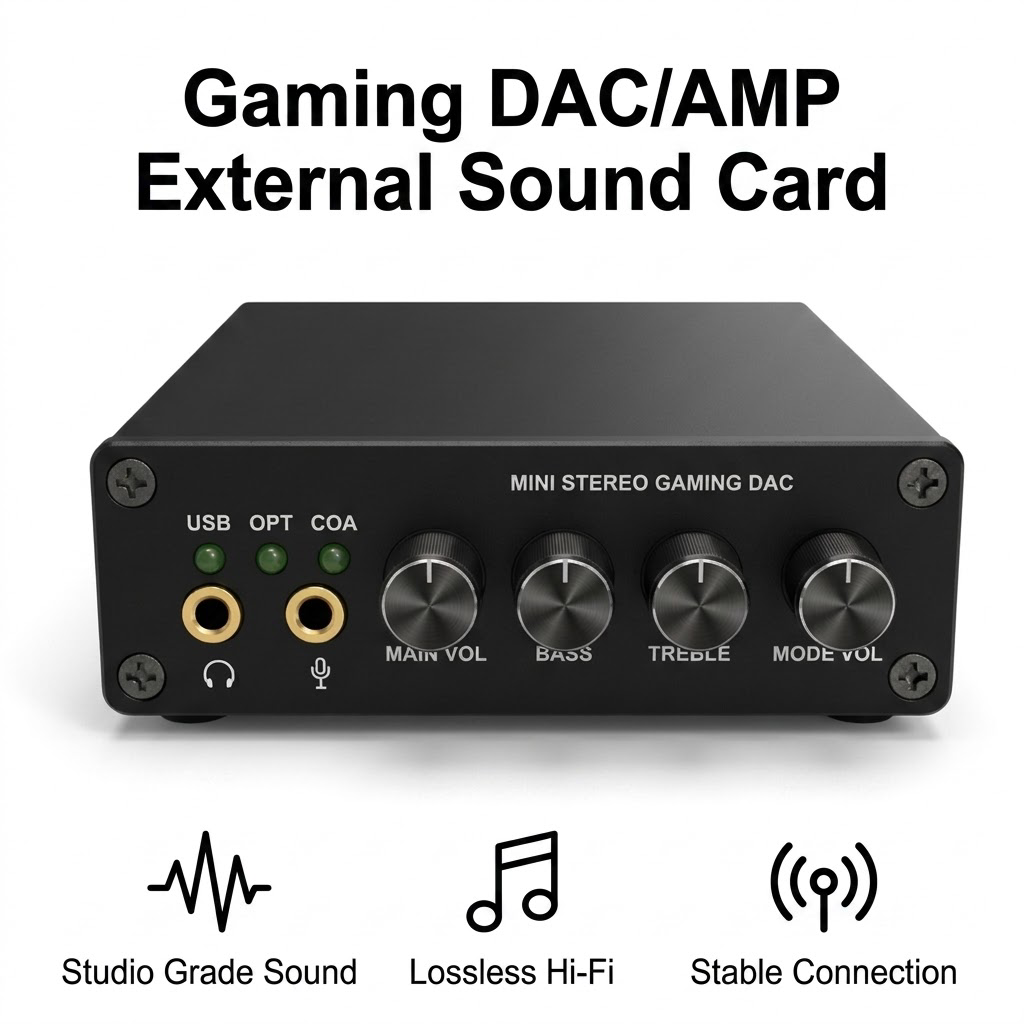 Pc Gaming Compact - Mini Oyun DAC Kulaklık Amplifikatörü Harici