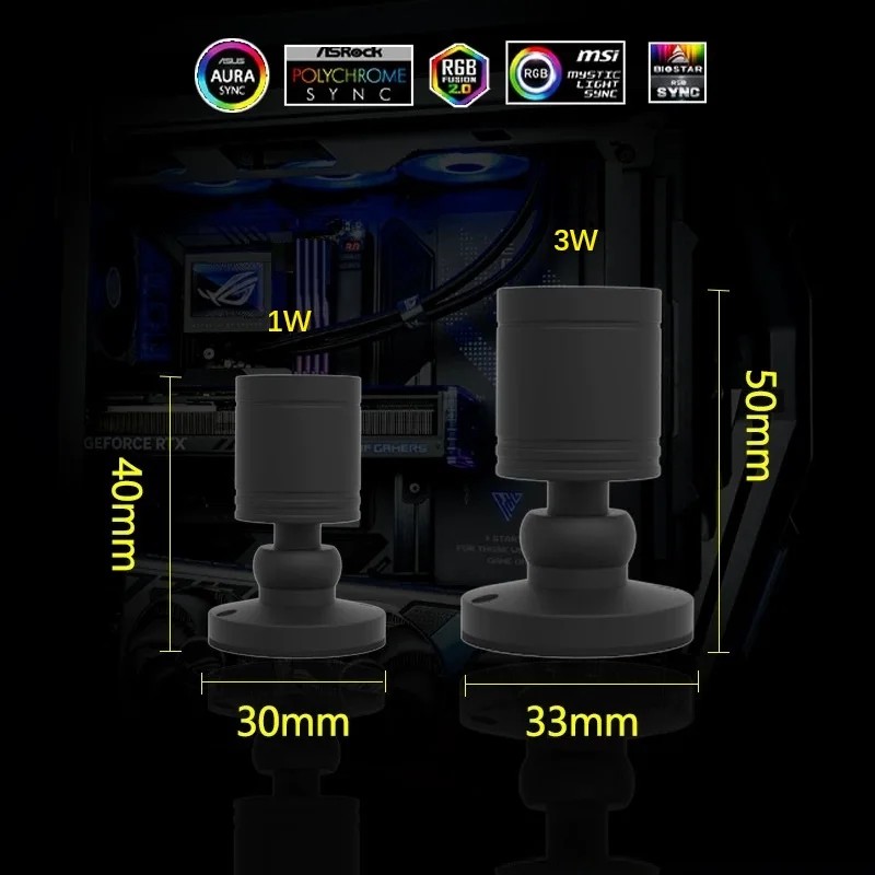 QITU 1W 3W ARGB 5V 3Pin Header - Pc Gaming Compact incelemesi ve fiyatı