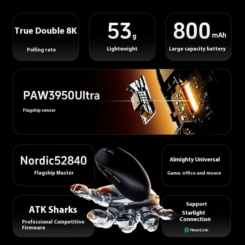 ATK A9 Ultra Kablosuz Oyun Mou - Pc Gaming Custom incelemesi ve fiyatı