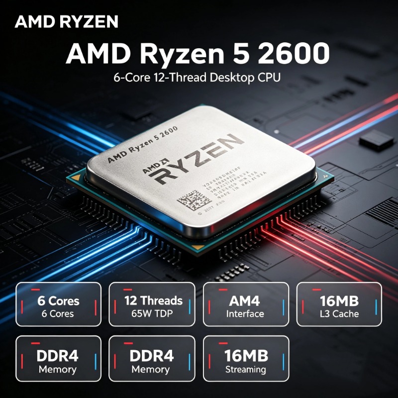 AMD Ryzen 5 2600 R5 2600 3.4GH - Pc Gaming Amd Ryzen 5 incelemesi ve fiyatı
