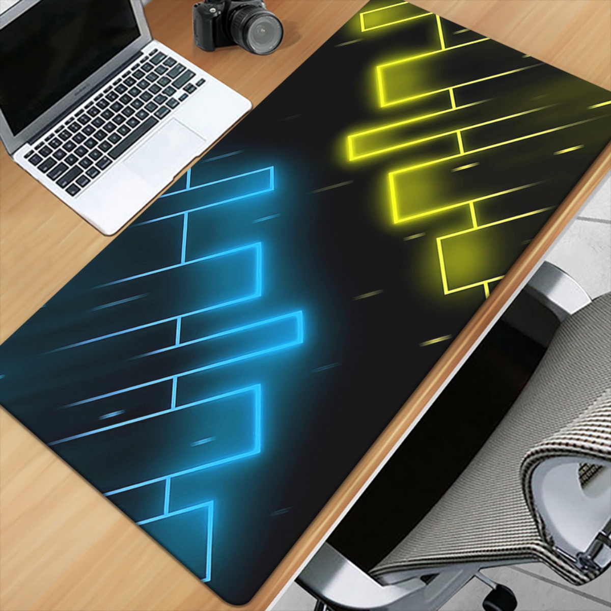 Neon Mavi Sarı Soyut Oyuncu Mo - Pc Gaming Yellow incelemesi ve fiyatı